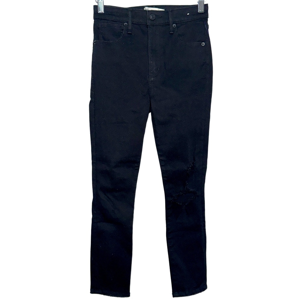 Abercrombie & Fitch Black Denim High Rise High Waisted Skinny Jeans Size 24 00